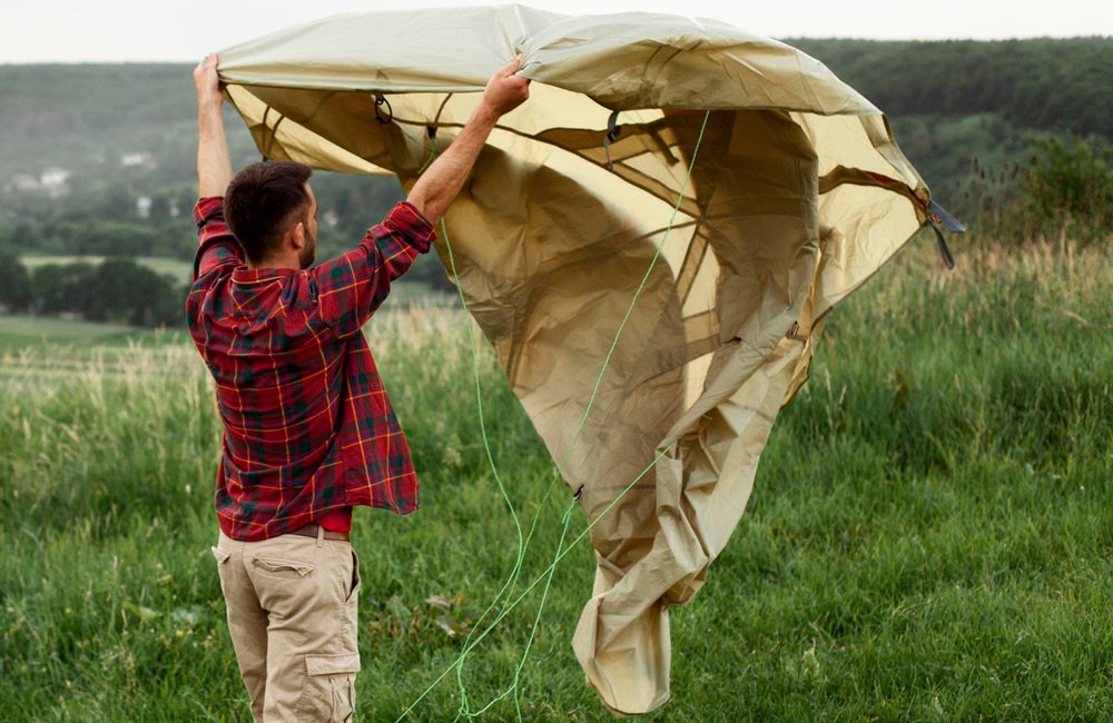 used camping tent