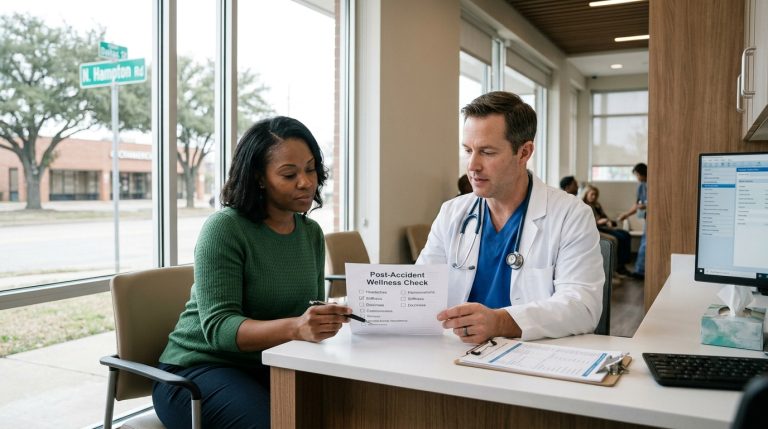 What to do after an accident in Dallas body check plan