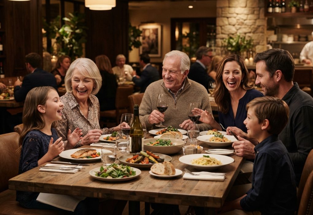 Family enjoying a trusted restaurant dining experience
