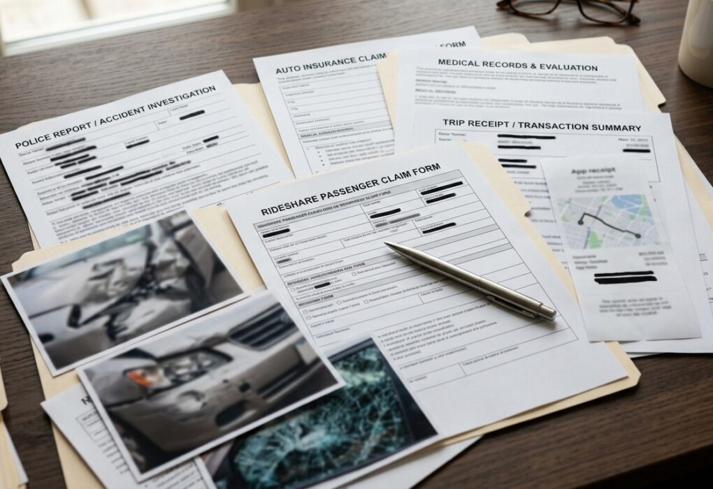 New York rideshare passenger accident injury claim review documents